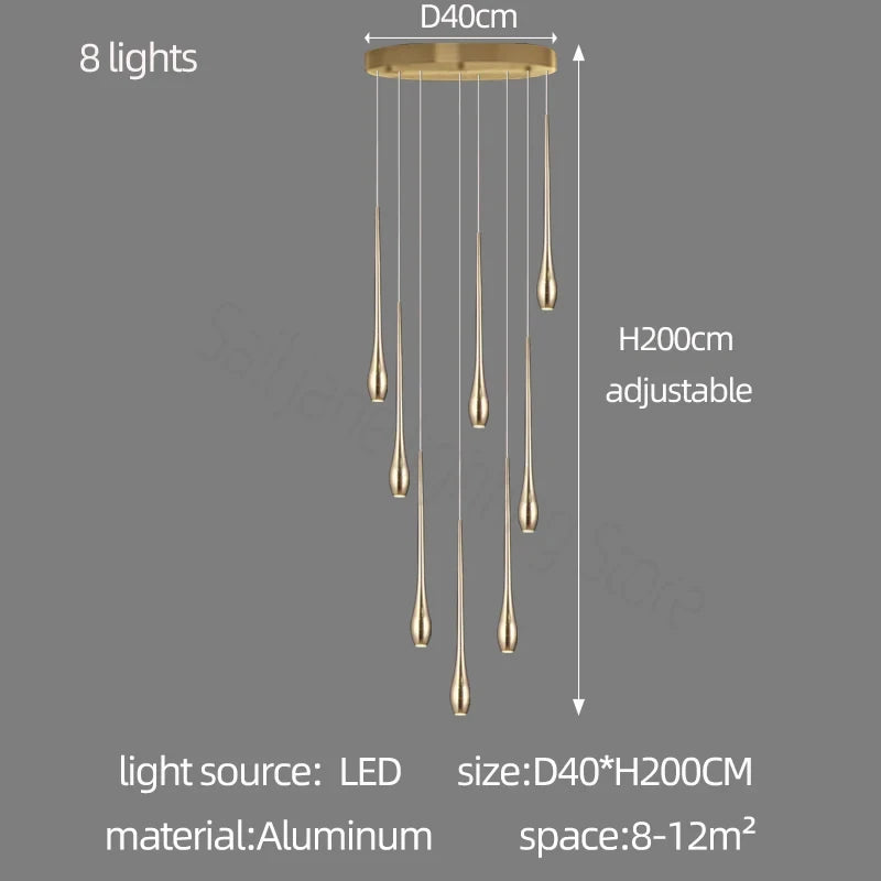 Lustre Ayldore — LED pour Escalier — vue 16