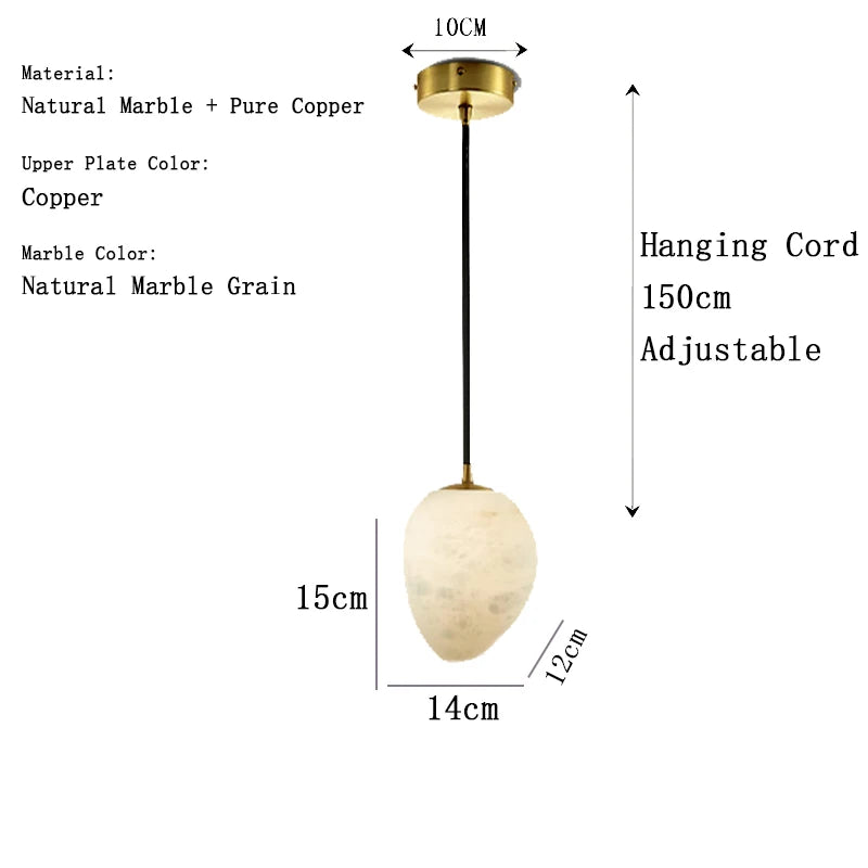 Lustre Lysana — Marbre LED pour Salon — vue 13