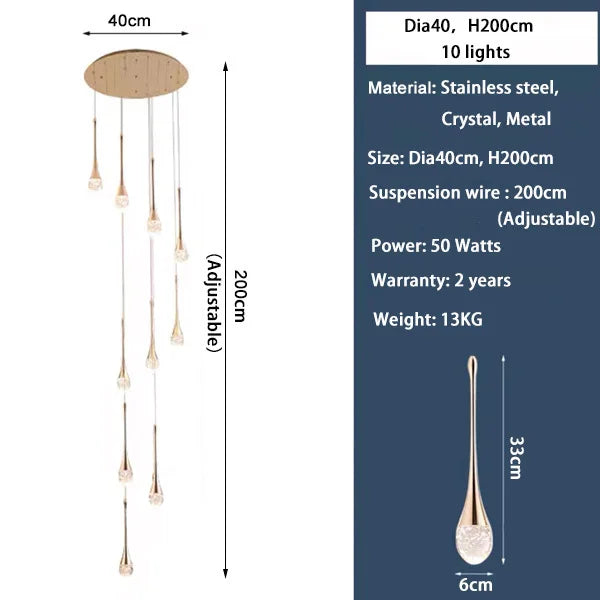 Plafonnier Opdore — Cristal LED pour Escalier — vue 17