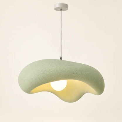 Suspension luminaire design Nami finition vert pâle