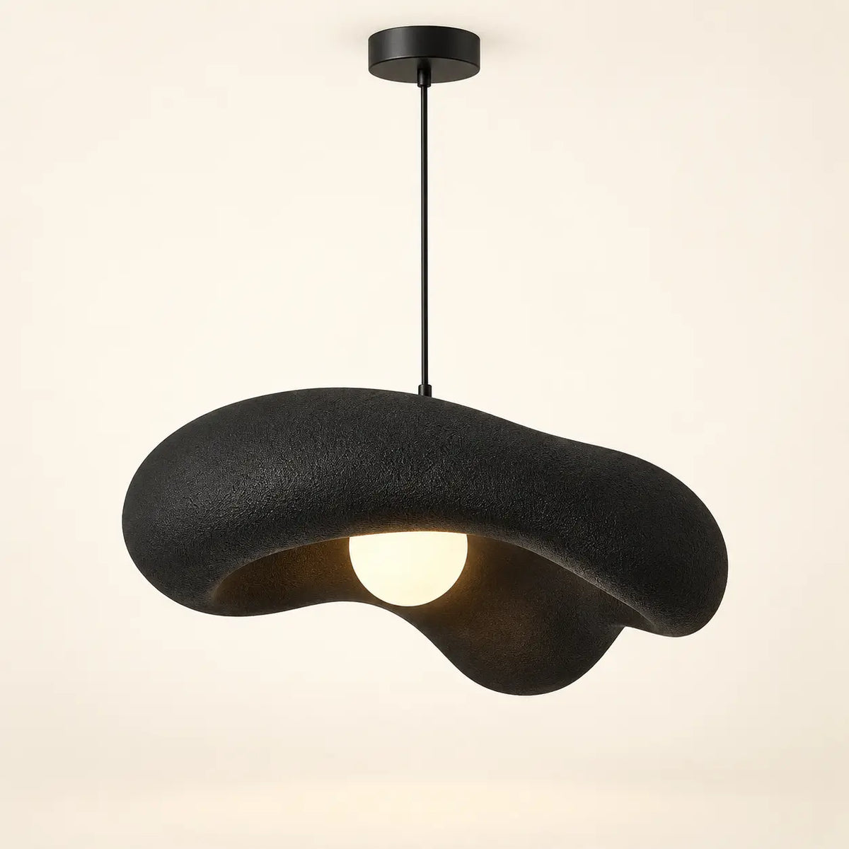 Suspension luminaire design Nami finition noire