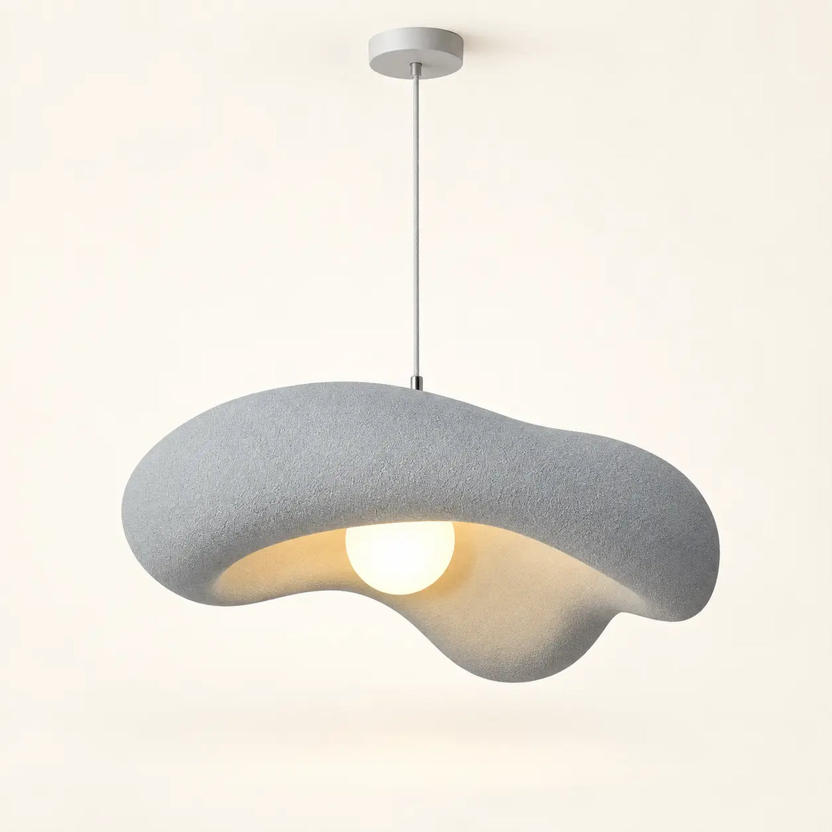 Suspension luminaire design Nami finition grise
