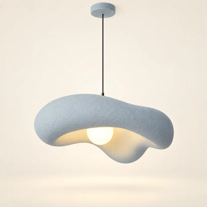 Suspension luminaire design Nami finition gris clair