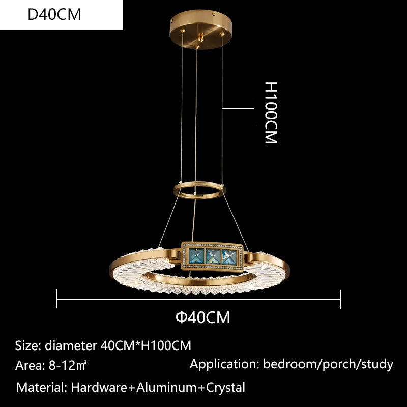 Lustre Althiane — Cristal LED pour Chambre — vue 6
