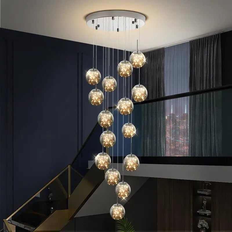 Lustre Ayliane — Verre LED pour Escalier — vue 3