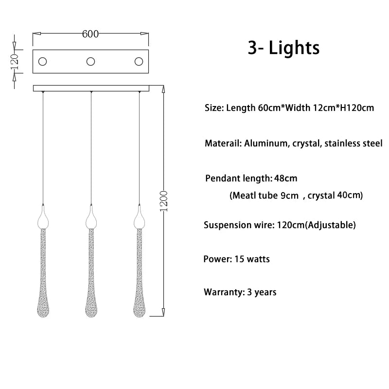 Lustre Oriane — Cristal LED pour Escalier — vue 10