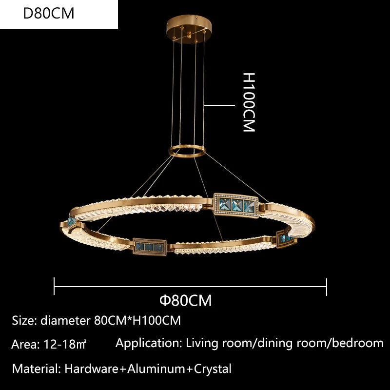 Lustre Althiane — Cristal LED pour Chambre — vue 8