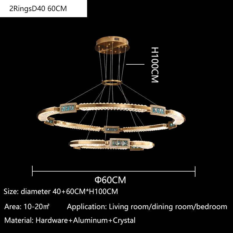 Lustre Althiane — Cristal LED pour Chambre — vue 14
