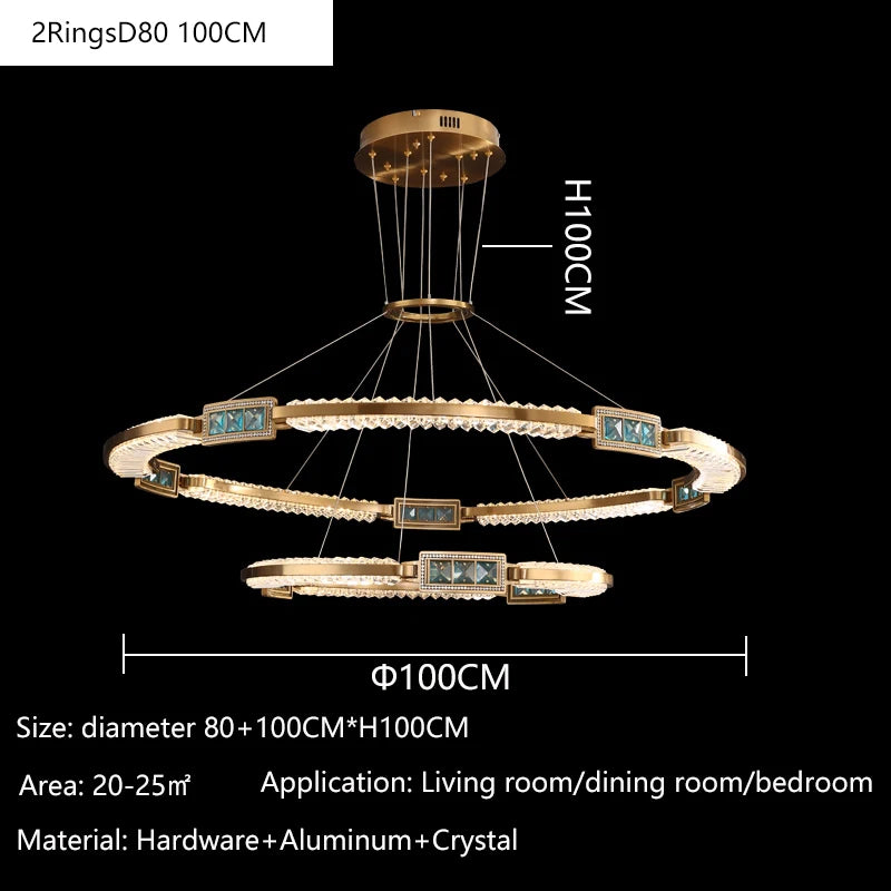 Lustre Althiane — Cristal LED pour Chambre — vue 11