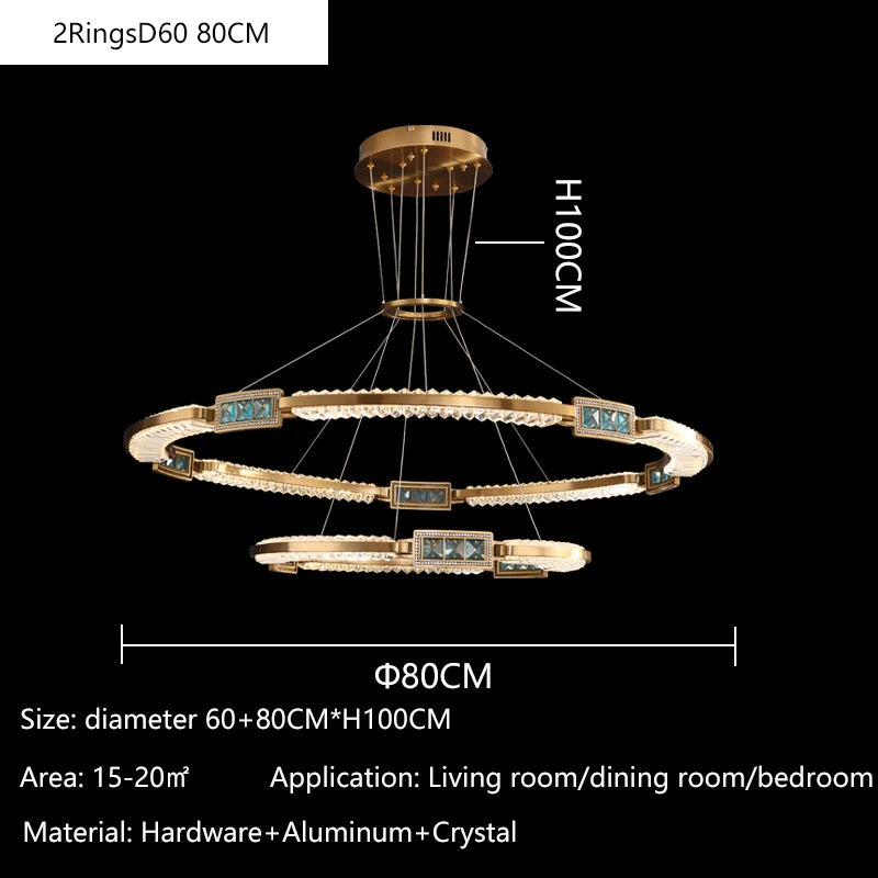 Lustre Althiane — Cristal LED pour Chambre — vue 13