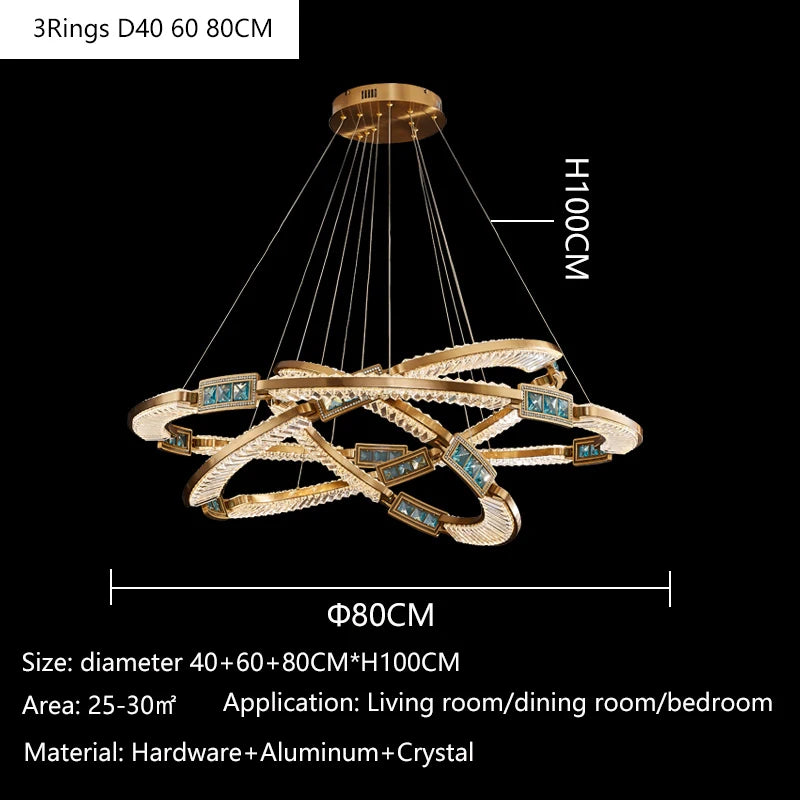 Lustre Althiane — Cristal LED pour Chambre — vue 10