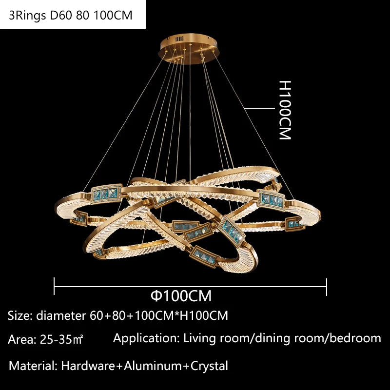 Lustre Althiane — Cristal LED pour Chambre — vue 7