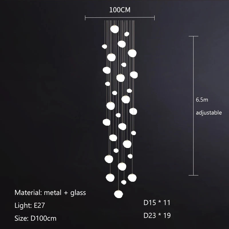 Lustre Althdore — Verre LED pour Escalier — vue 14