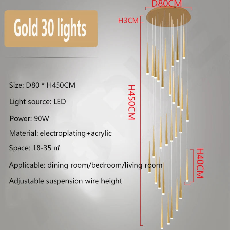 Suspension Elydore — LED pour Escalier — vue 12