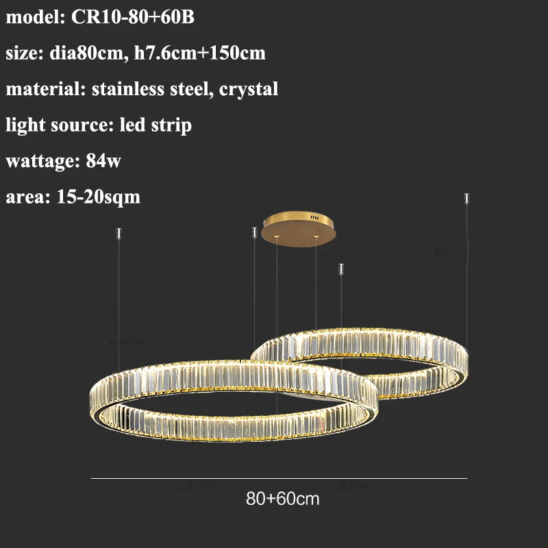 Lustre Althoria — Cristal LED pour Salle à Manger — vue 17