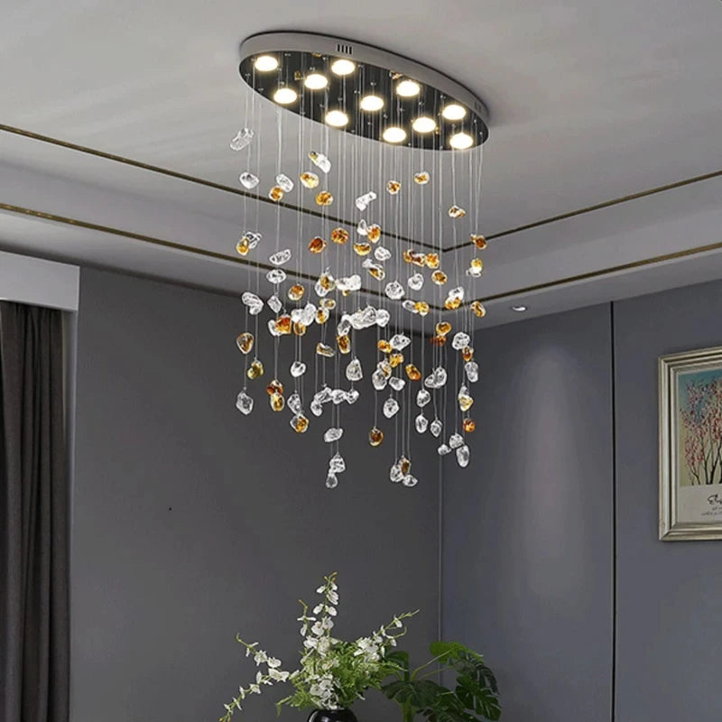 Lustre Lysiane — Cristal LED pour Salon — vue 4