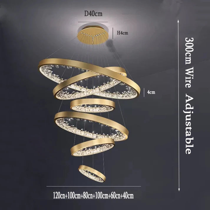 Lustre Noéloria — Cristal LED pour Escalier — vue 7