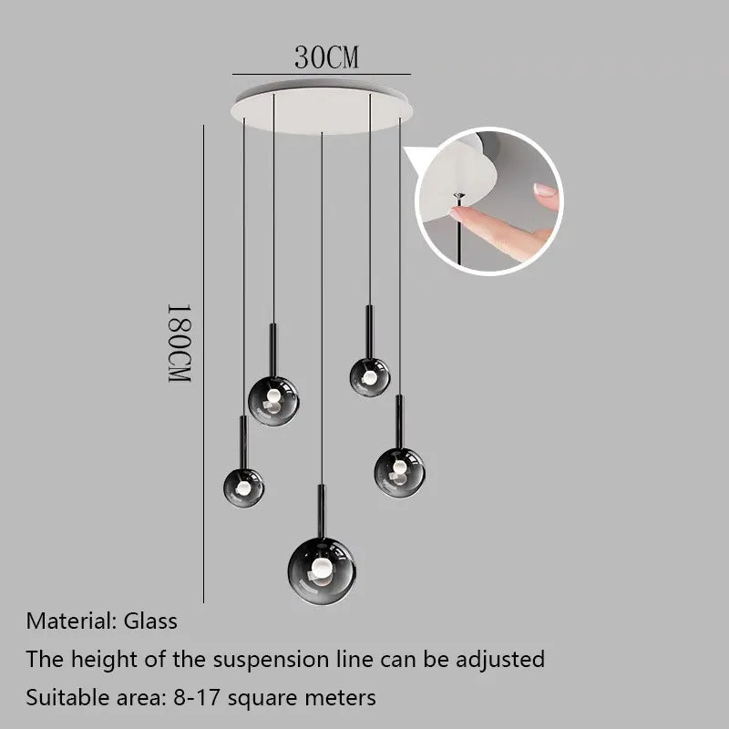 Suspension Soldore — Verre LED pour Escalier — vue 9