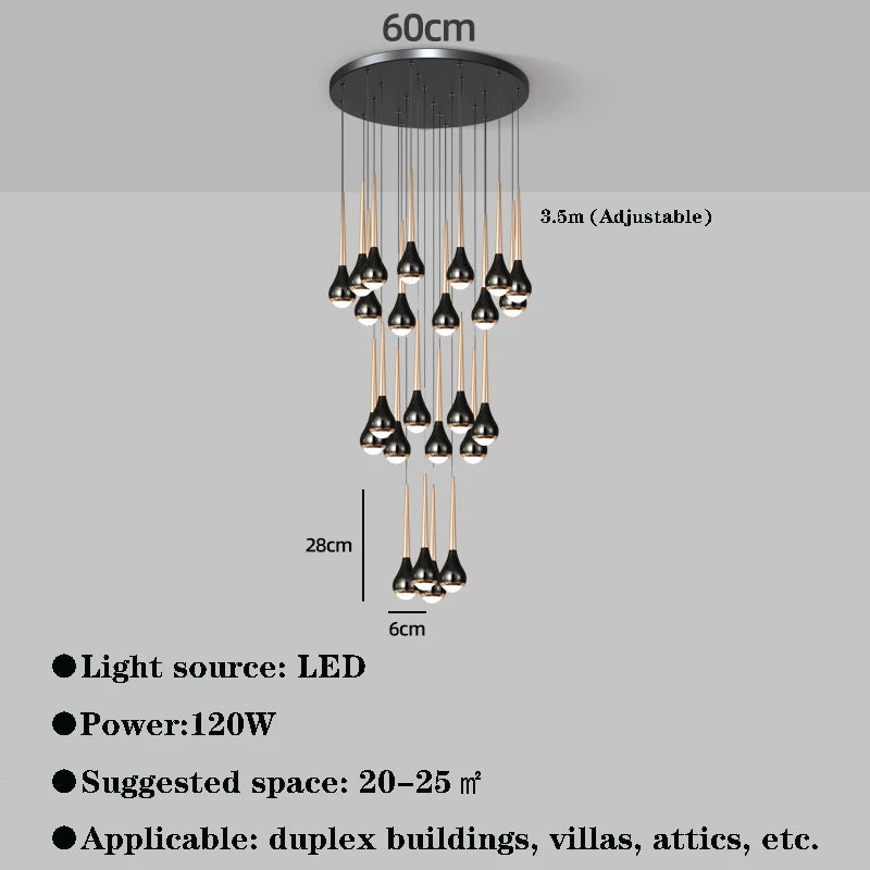 Lustre Caldore — pour Escalier — vue 13