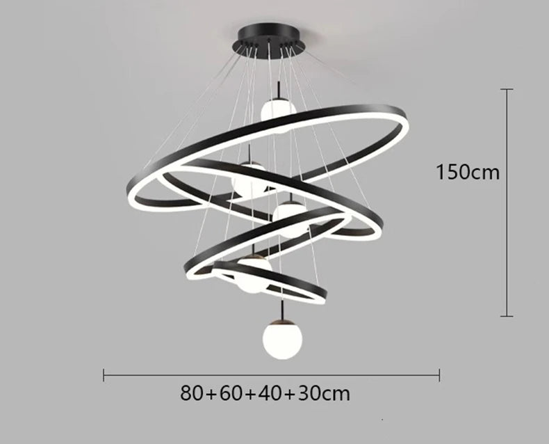 Lustre Néloria — LED pour Escalier — vue 7