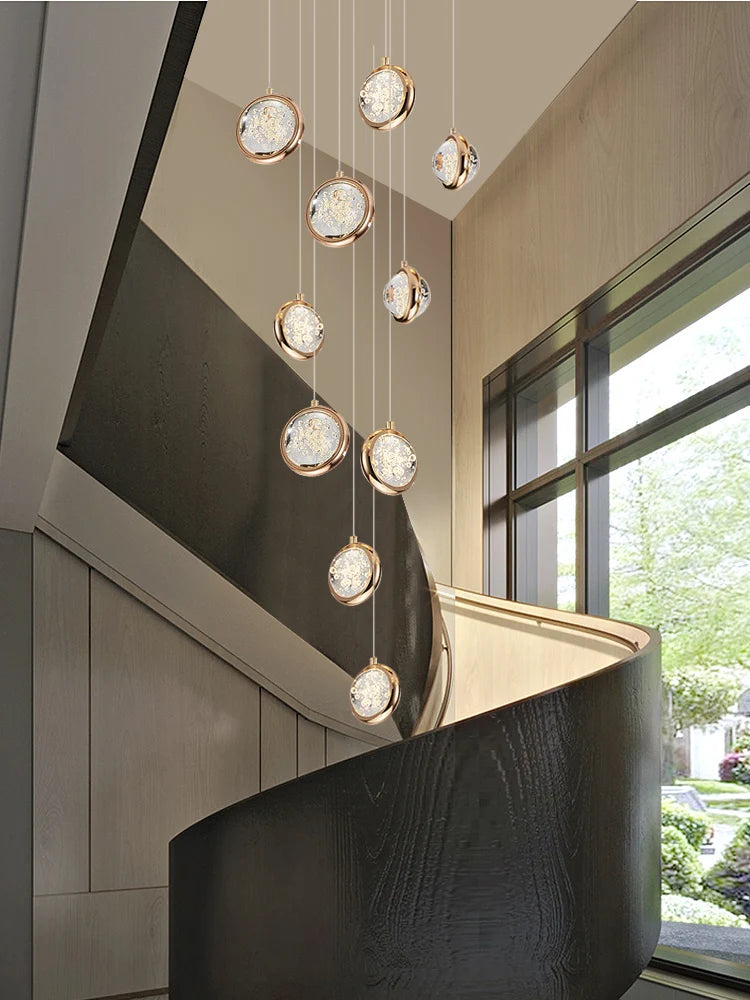 Lustre Théloria — Cristal LED pour Escalier — vue 3