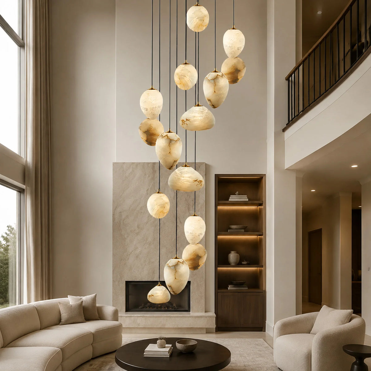 Lustre Lysana — Marbre LED pour Salon — vue 2