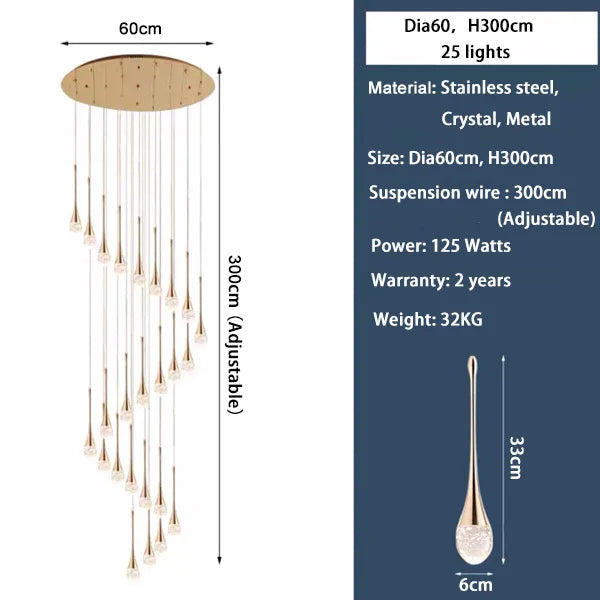 Plafonnier Opdore — Cristal LED pour Escalier — vue 11