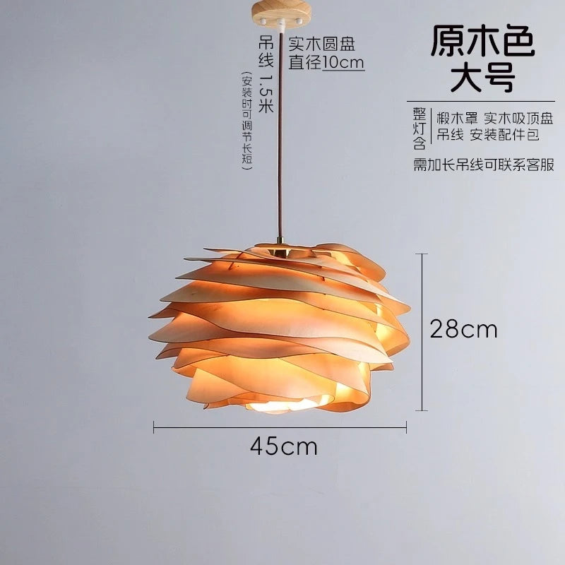 Suspension Oriane Horizon — Bois LED