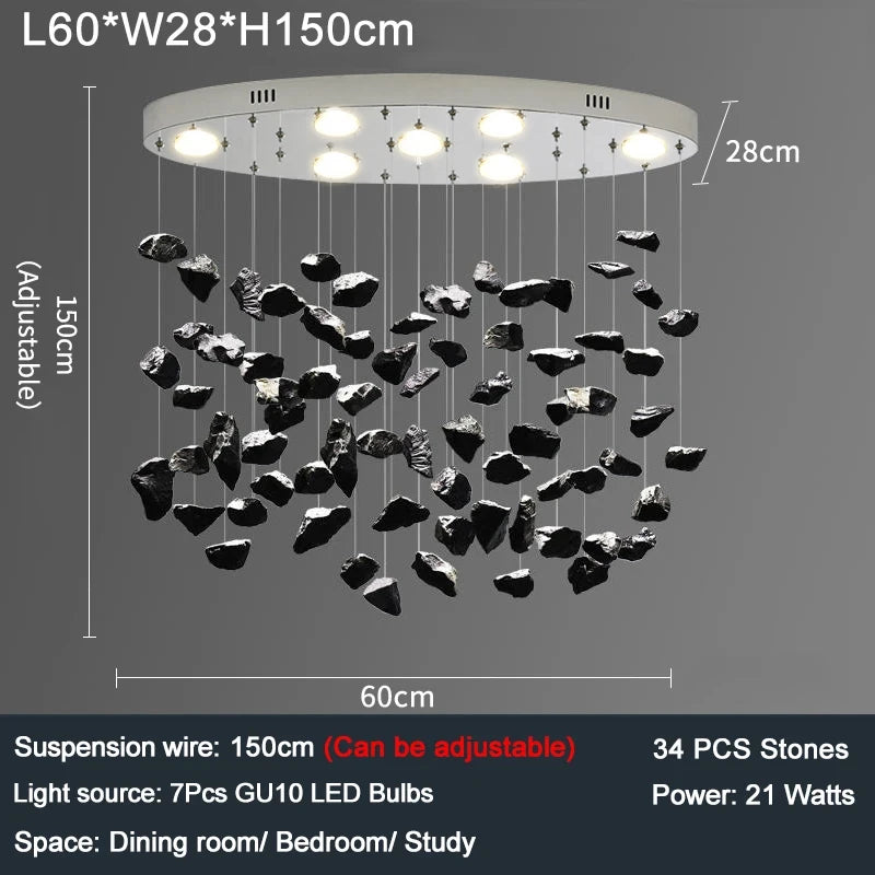 Lustre Lysiane — Cristal LED pour Salon — vue 13