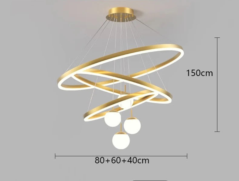 Lustre Néloria — LED pour Escalier — vue 14