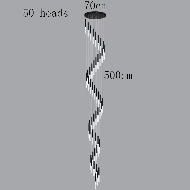Lustre Élana — Cristal LED pour Escalier — vue 10