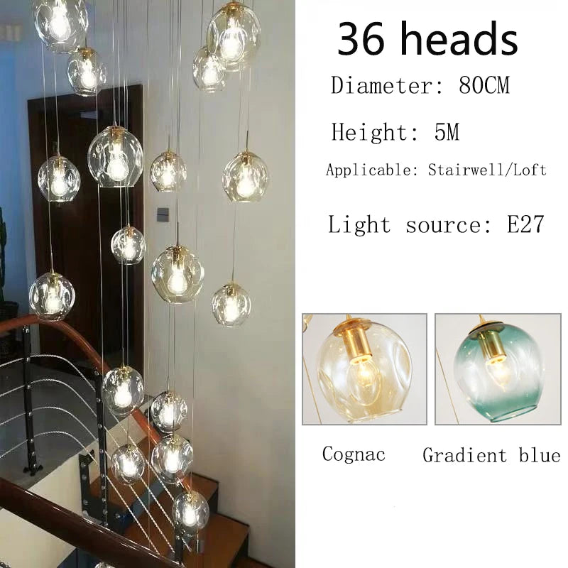 Lustre Cydore — Cristal LED pour Escalier — vue 14