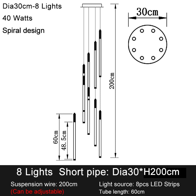 Lustre Séraphdore — LED pour Escalier — vue 11