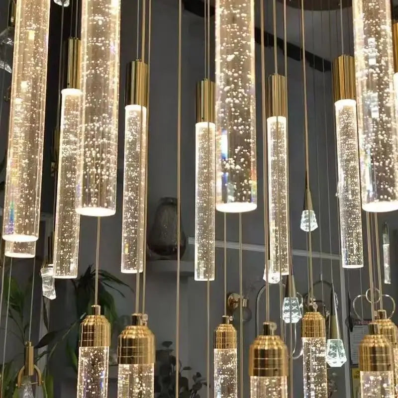 Lustre Valana — Cristal pour Escalier