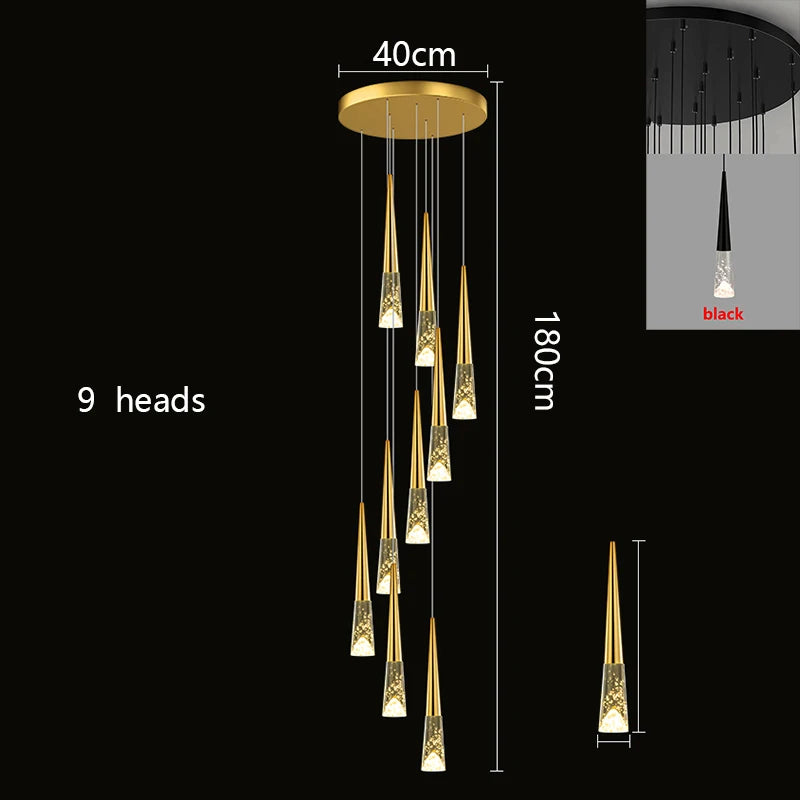 Lustre Althana — Cristal LED pour Escalier — vue 10