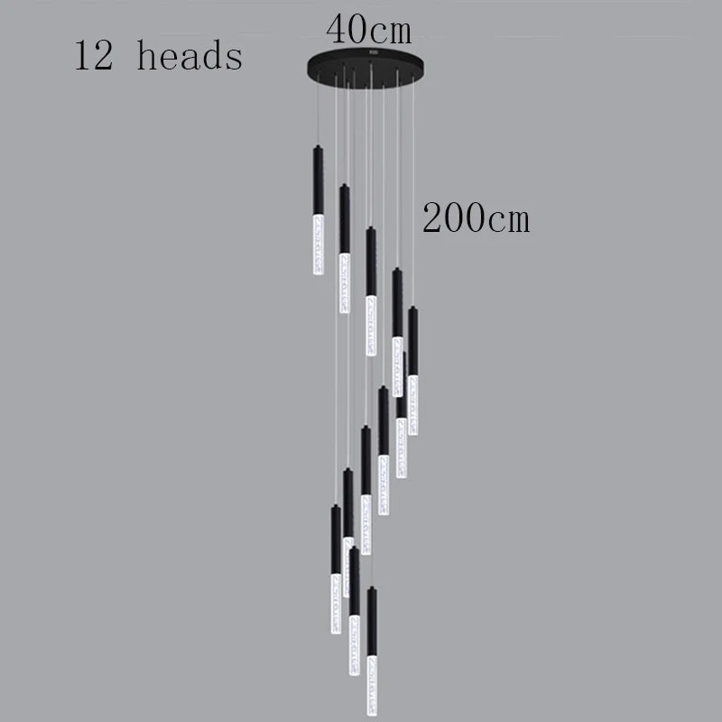 Lustre Élana — Cristal LED pour Escalier — vue 8