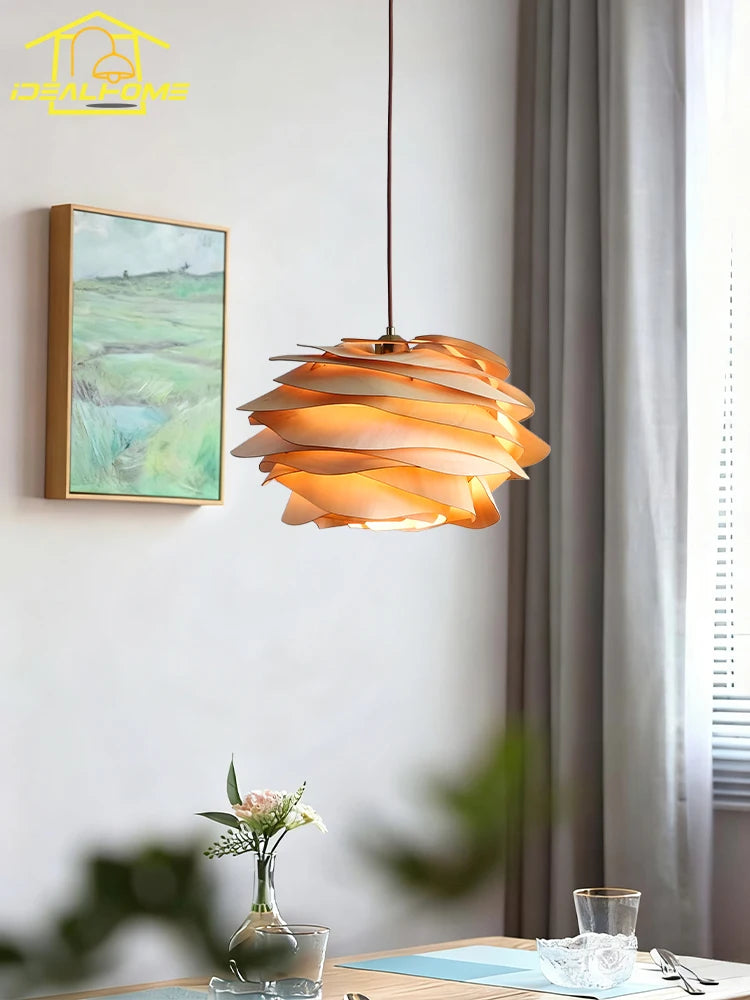 Suspension Oriane Horizon — Bois LED