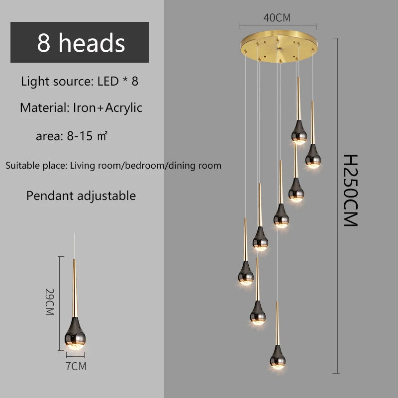 Lustre Caldore — pour Escalier — vue 8