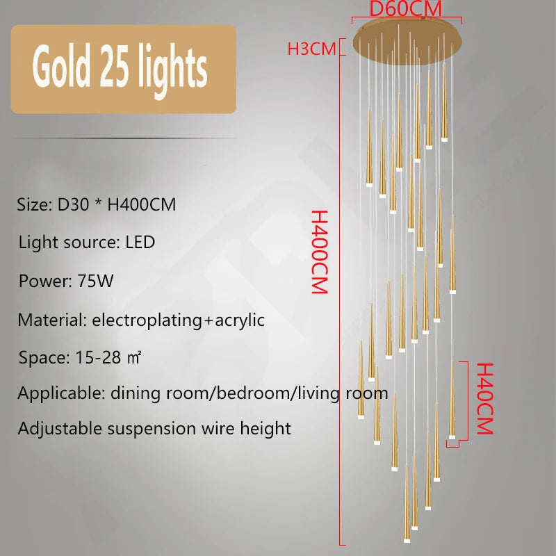 Suspension Elydore — LED pour Escalier — vue 9