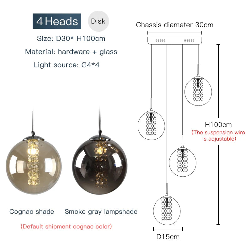 Lustre Valiane — Verre LED pour Escalier — vue 14