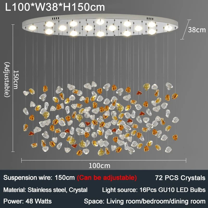 Lustre Lysiane — Cristal LED pour Salon — vue 11