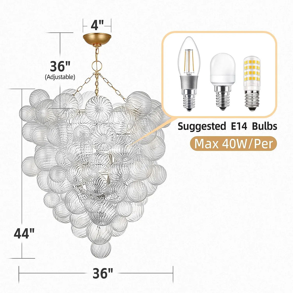 Suspension Lysoria — Verre LED pour Salon — vue 7