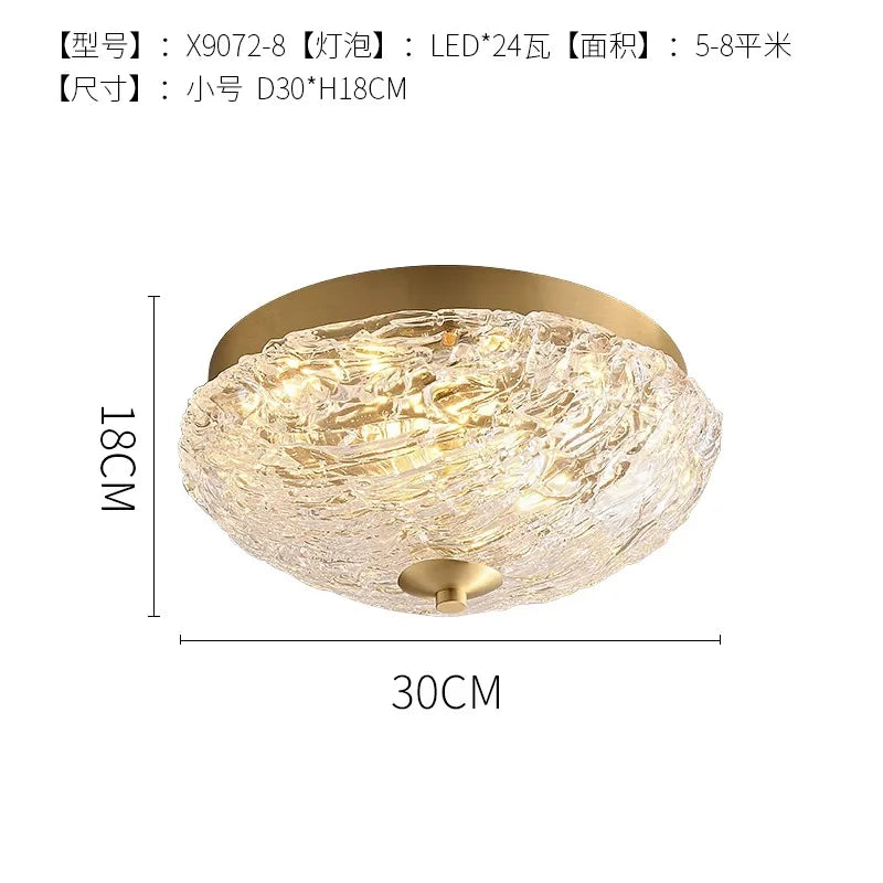 Plafonnier Eléane Velours — Verre LED