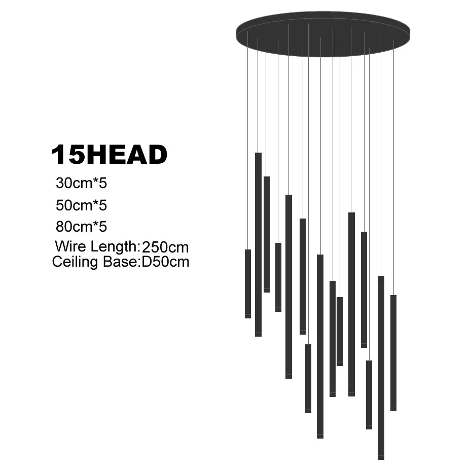 Lustre Néldore — LED pour Escalier — vue 17