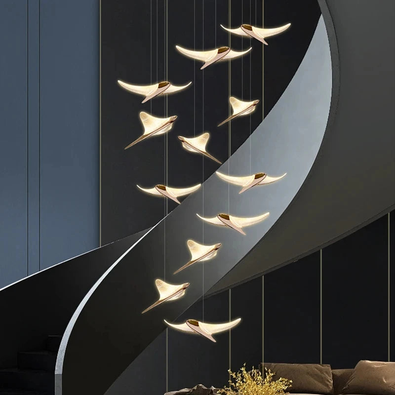 Lustre Sélana — LED pour Escalier