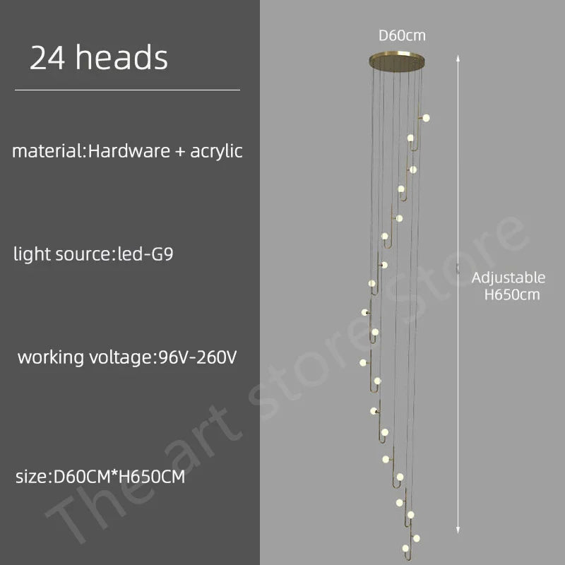 Suspension Ambroria — LED pour Escalier — vue 9
