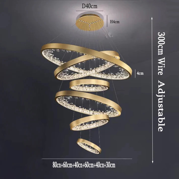 Lustre Noéloria — Cristal LED pour Escalier — vue 10