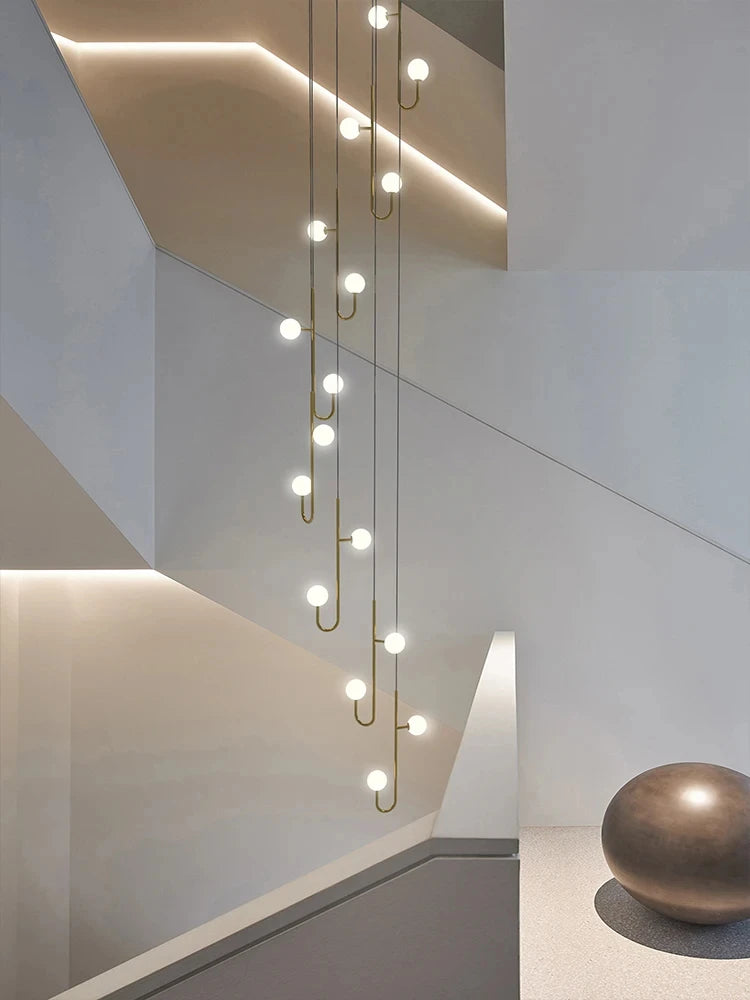 Suspension LED moderne pour escalier et cuisine – vue 2