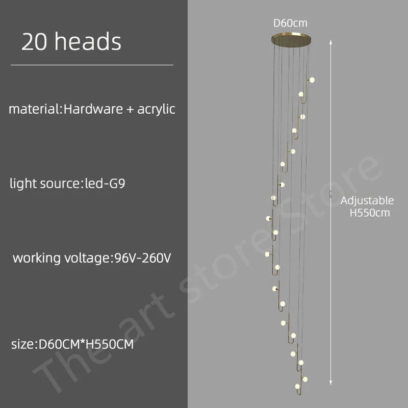 Suspension Ambroria — LED pour Escalier — vue 10