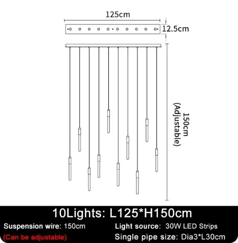 Lustre Maëloria — LED pour Escalier — vue 10